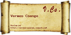 Vermes Csenge névjegykártya